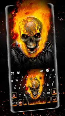 Fiery Ghost Skull Theme android App screenshot 4